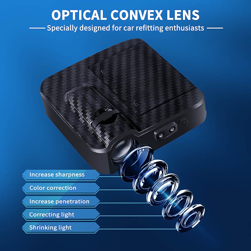 Ốp Đèn LED Laser Không Dây Gắn Cửa Xe Hơi