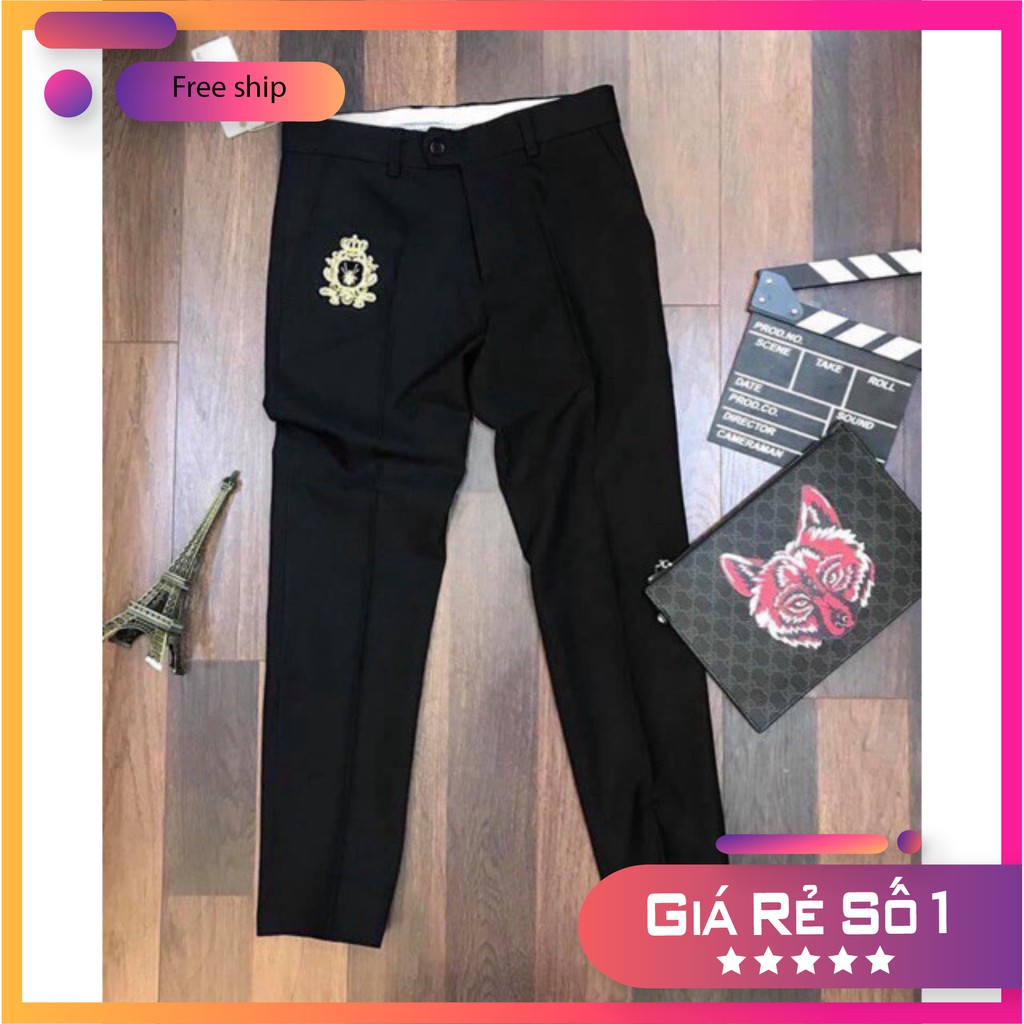 Free ship 99K/Quần Âu Thời Trang/ Quần Âu Công Sở Thêu Ong Vàng | BigBuy360 - bigbuy360.vn