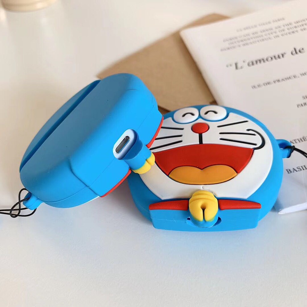 Case airpod 1/2 Doremon - vỏ bảo vệ bao đựng tai nghe airpod 1/2, i11, i12, i13, i100, i200