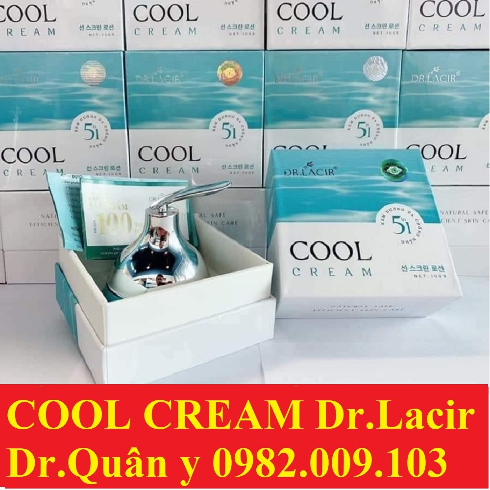 (MẪU MỚI) Kem Chống Nắng Vật Lý Cool Cream Drlacir DR LACIR 35g,kem Dưỡng Trắng Da ban ngày,Cấp ẩm cho da,làm trắng da