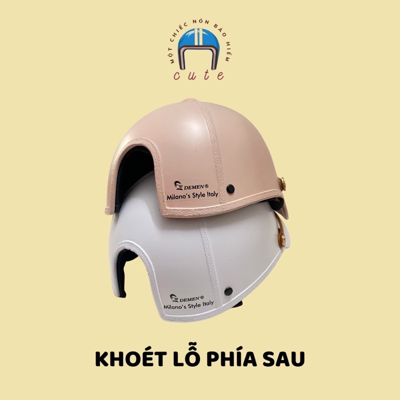 Nón Bảo Hiểm Lưỡi Trai Khoét Lỗ, Nón Bảo Hiểm Lưỡi Trai LV Có Nhiều Màu Sắc Lựa Chọn Chất Liệu Cứng Cáp Cute Shop