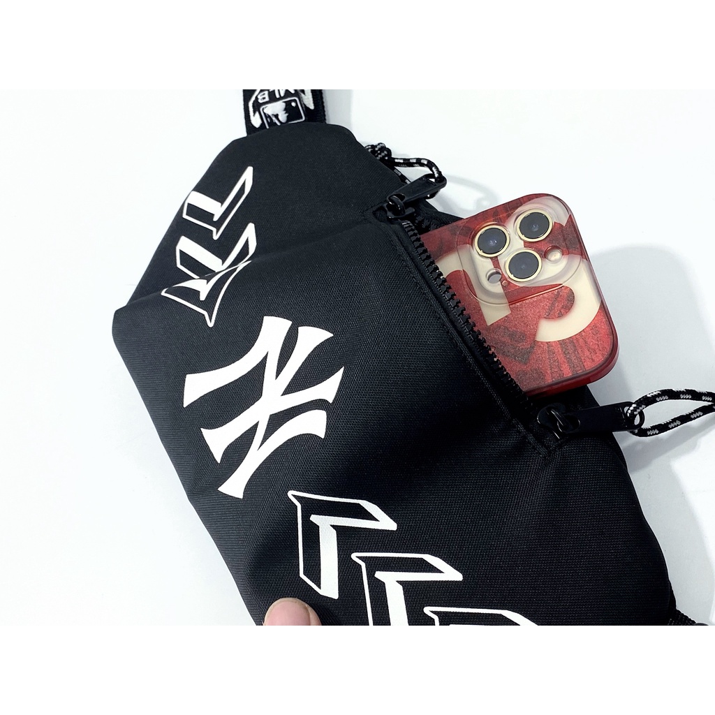 TÚI ĐEO CHÉO WAIST BAG MLB NY 2022 FULL ĐEN ĐẲNG CẤP