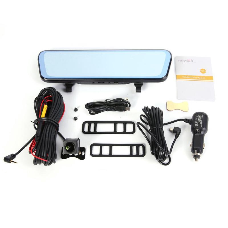 Anytek T11+ 9.66 Inch IPS Touch Rearview Mirror DVR Camera 1080p 720p Dual Lens Dash Cam Driving | BigBuy360 - bigbuy360.vn