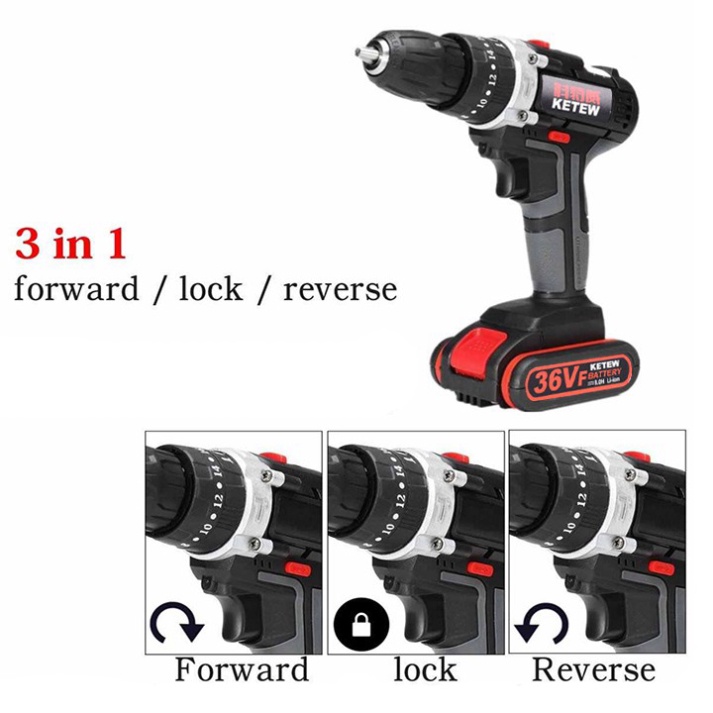 Máy khoan pin - Pin cao cấp 36v - 2 chức năng
