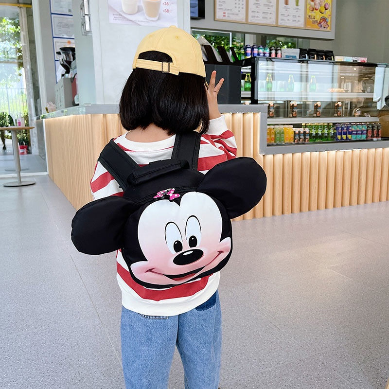 Balo Đi Học In Họa Tiết Hoạt Hình Chuột Mickey Minnie Đơn Giản Dễ Thương Dành Cho Bé Trai Và Bé Gái