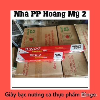 Giấy bạc nướng, bọc thực phẩm Ringo dùng để nướng cá - thịt