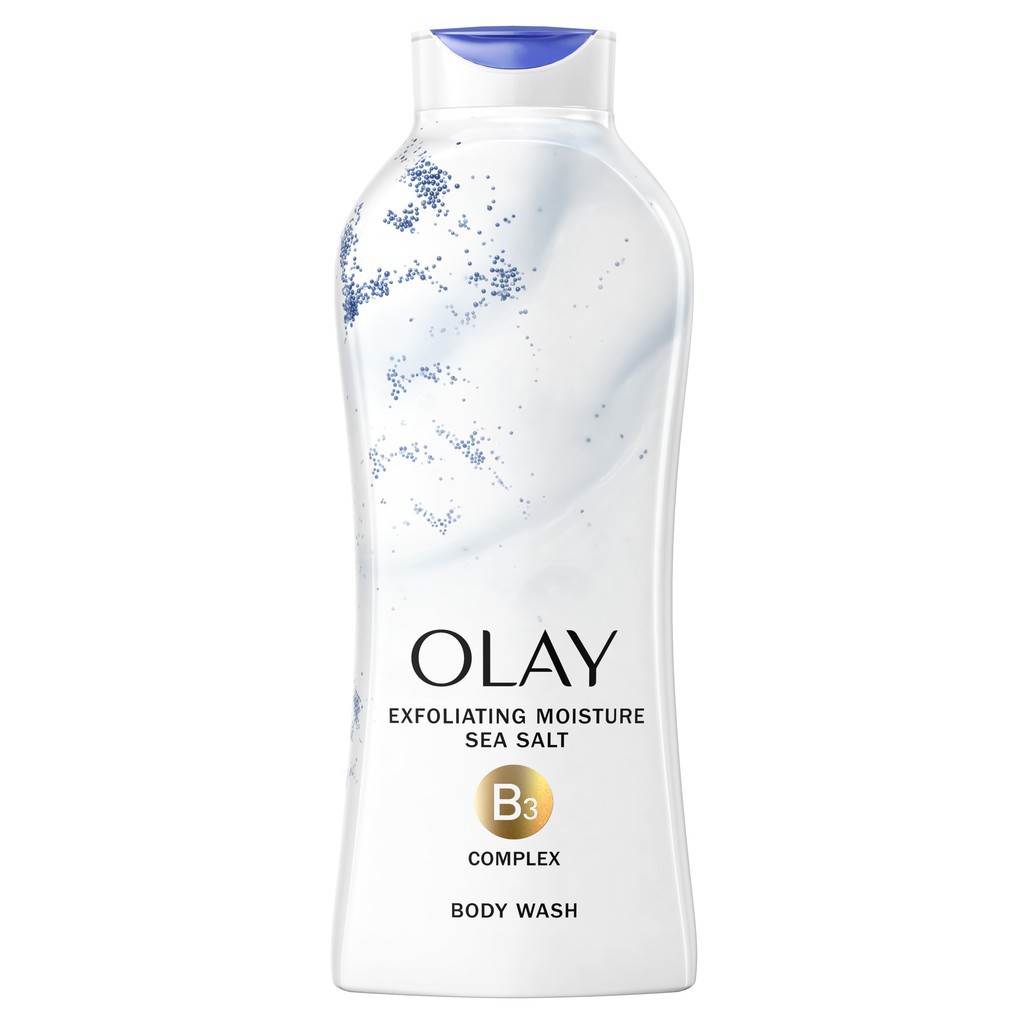 Combo Sữa tắm Olay Body wash Strawberry &amp; Mint 650 ml + Sữa tắm Olay Body wash Daily Exfoliating With Sea Salts 650 ml