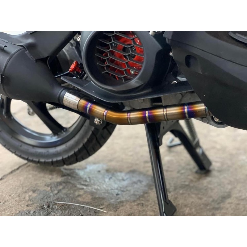 Đót nối  chống xì cho cổ pô titan inox 304 CNC size 27 & 32