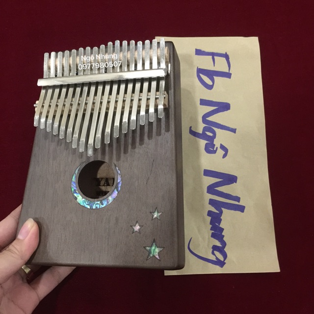 (Có video test) Đàn Kalimba Yael 17 phím gỗ Mahogany (Moon)