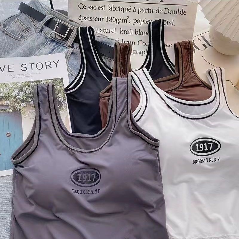 Jiashucheng Áo Dây Bằng Lụa Lạnh Có Đệm Ngực Thoáng Khí Hàng Bán Chạy Phong Cách Mới Cho Nữ