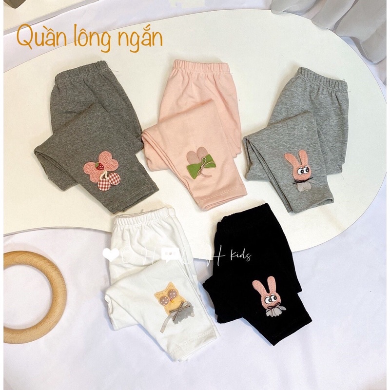 Quần legging lót lông dày dặn co giãn mềm mịn cho bé gái