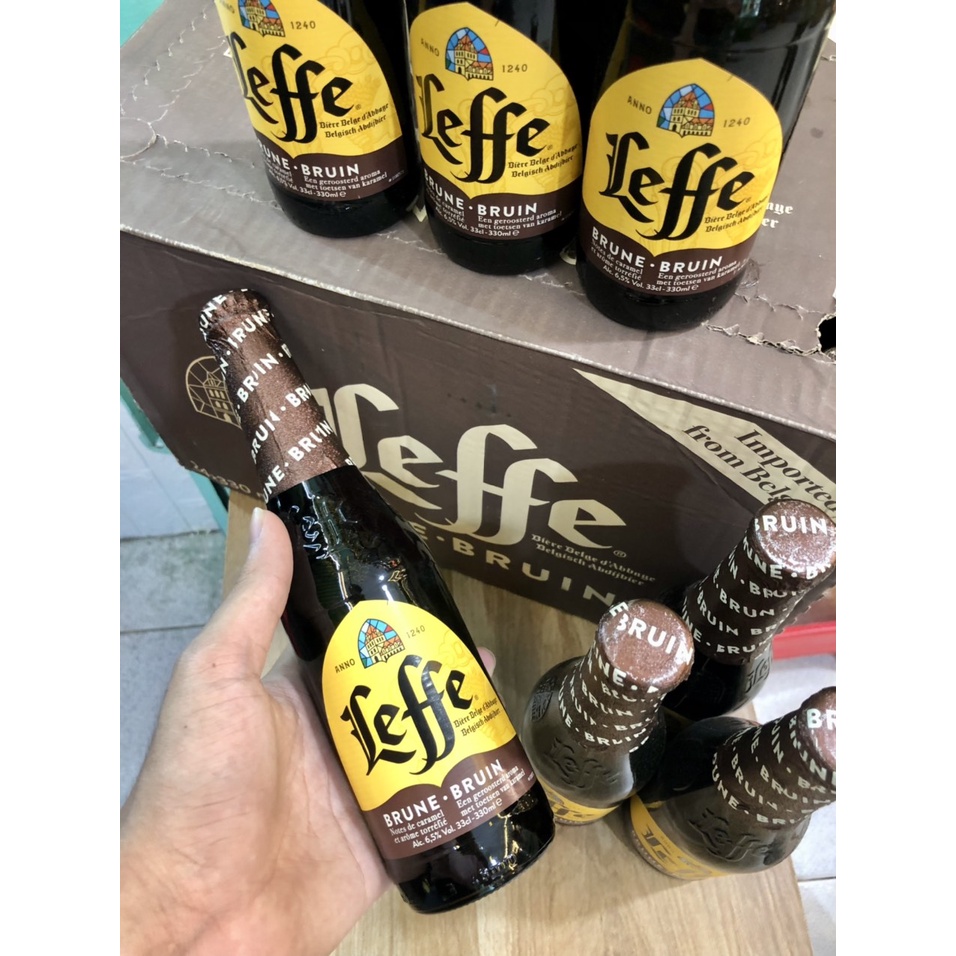 Bia Leffe nâu Brune 6,5% – 24 chai 330ml-