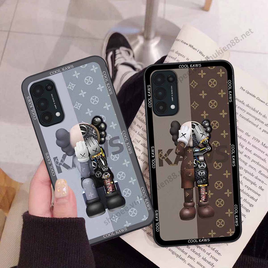 Ốp Oppo Reno5 4G / Reno 5 5G bear, k@ws thương hiệu phong cách ốp lưng thời trang cao cấp