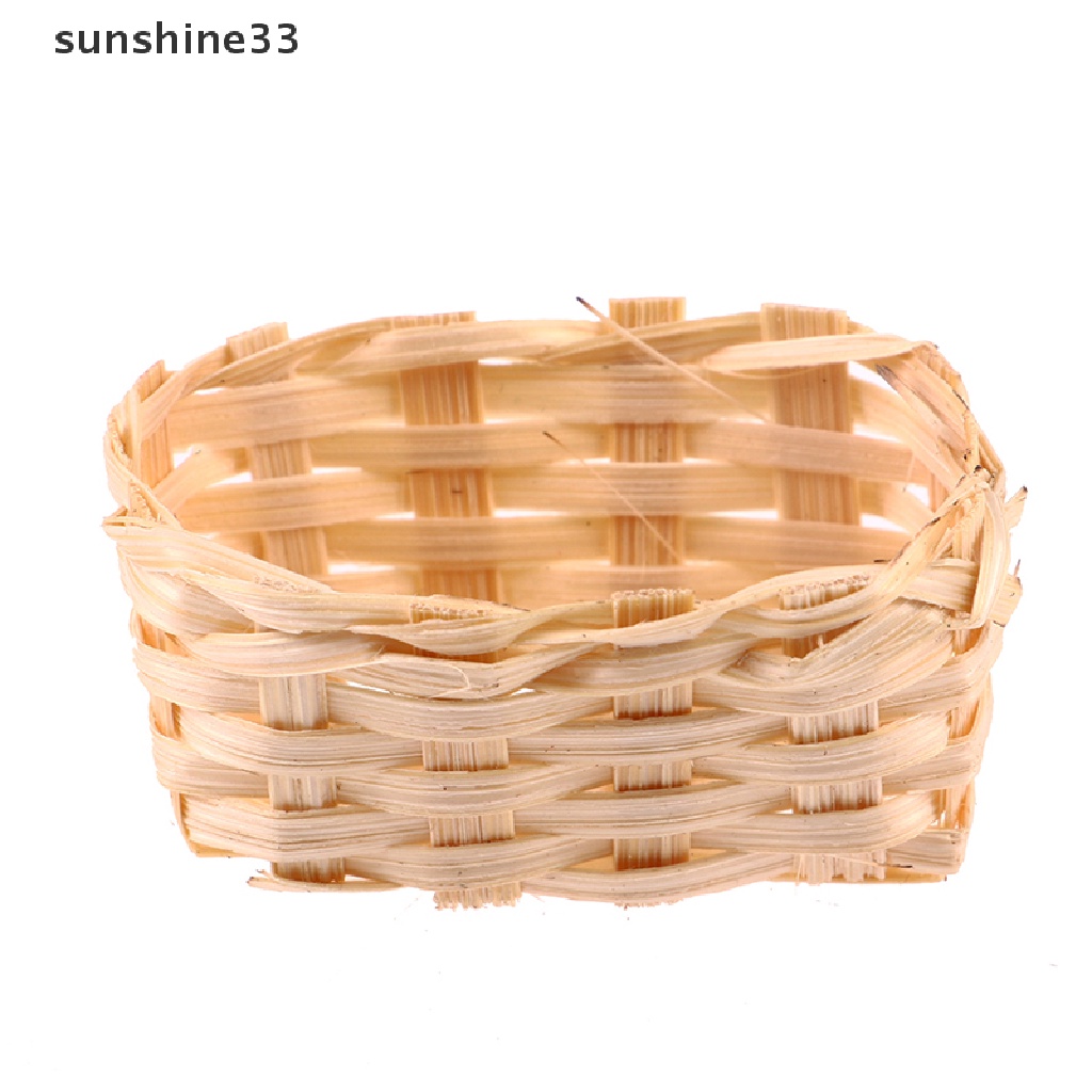 Giỏ Tre Mini Đựng Thức Ăn Tỷ Lệ 1: 12 Trang Trí Nhà Búp Bê