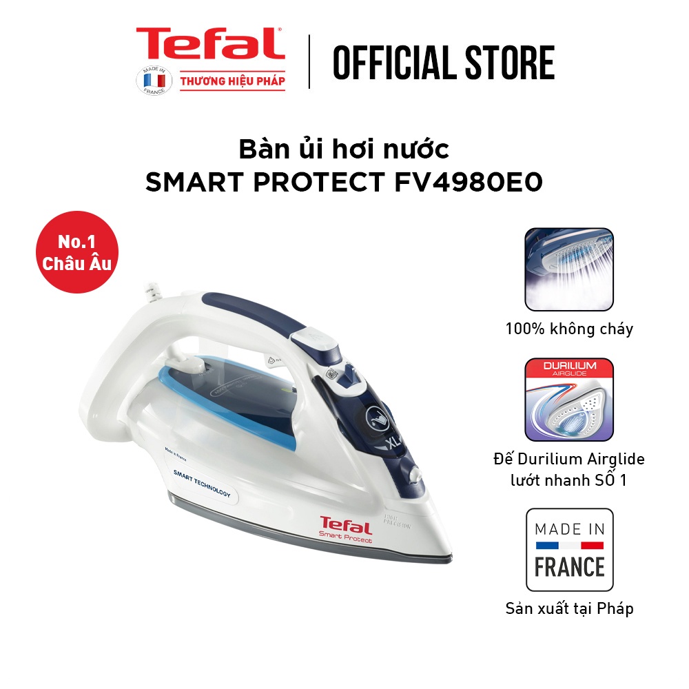Bàn ủi hơi nước Tefal Smart Protect - FV4980E0