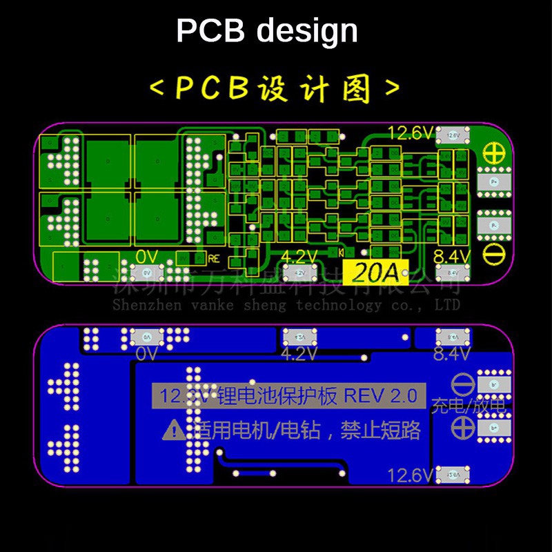 3S 20A 11.1V 12V 12.6V 18650 Li-ion Bảng bảo vệ pin Lithium PCB BMS có thể khởi động động cơ khoan điện