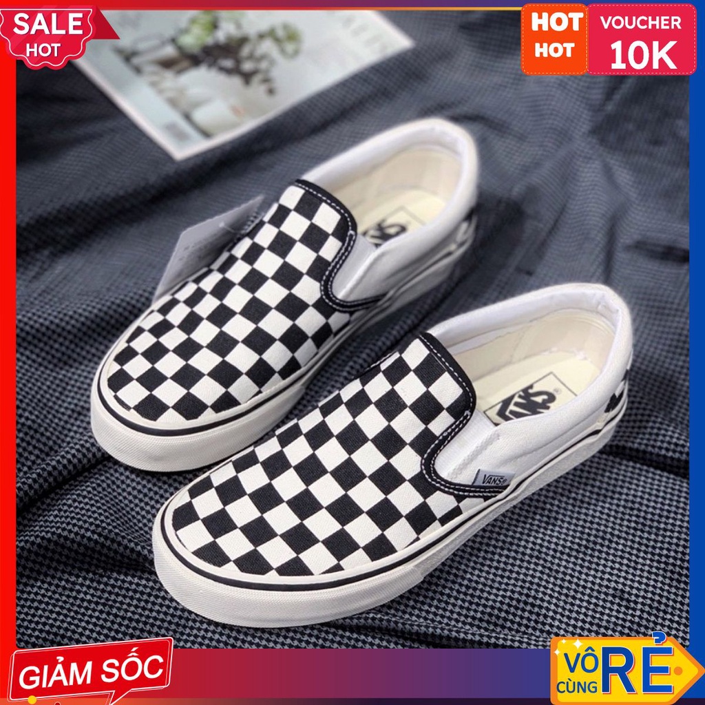 Giày Thể Thao Vans caro Slip On Nam Nữ Thể Thao