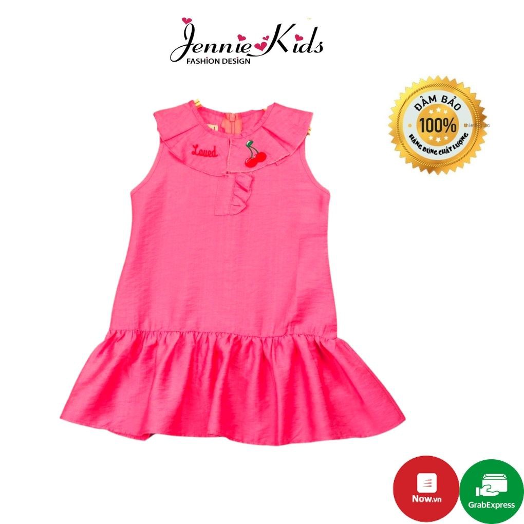 Váy đầm bé gái size đại vải lụa mềm mại cho bé 20-45kg Jennie kids J404