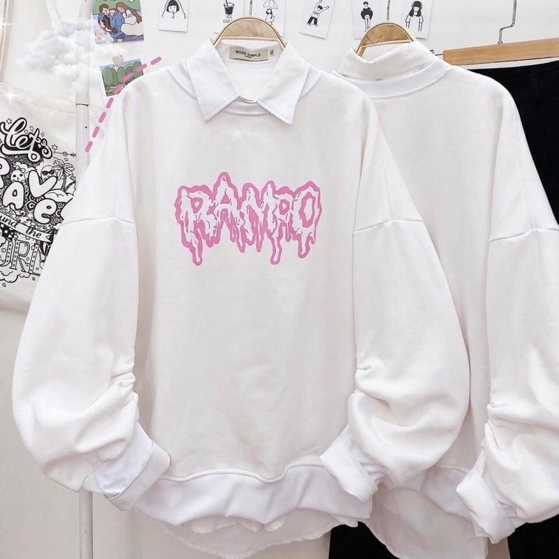 Áo Sweater Nỉ Rambo Form rộng ulzzang unisex ( ảnh thật )