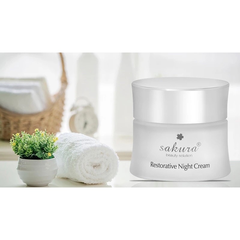 Kem dưỡng phục hồi da, làm chậm quá trình lão hóa ban đêm Sakura Restorative Night Cream