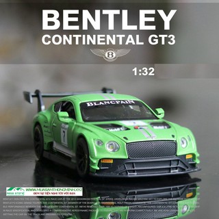 Mô hình siêu xe bentley gt3, xe đua thể thao bằng kim loại - tỷ lệ 1:32