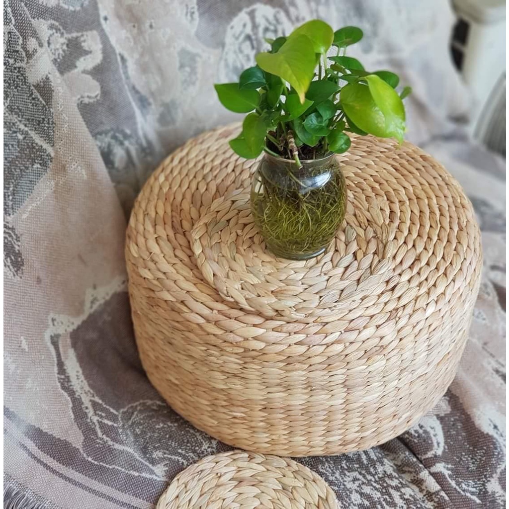 Đôn lục bình tròn, ghế bệt, bàn tròn trang trí nhà cửa, ghế ngồi, bàn thấp, đôn ngồi bệt, ghế bệt, decor nhà cửa
