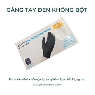 Găng tay đen không bột (Hộp 100 chiếc)
