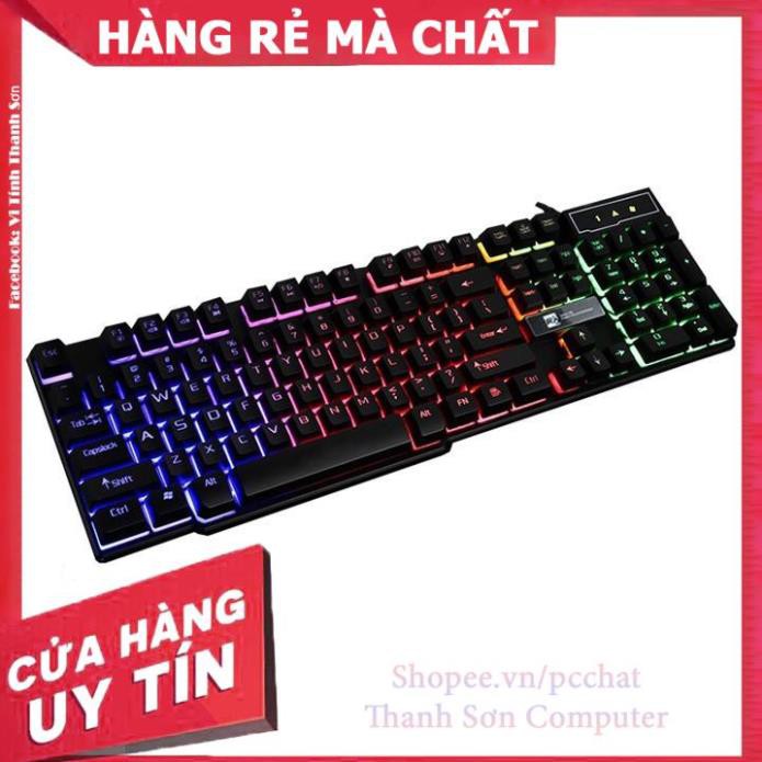 Bàn phím game giả cơ R8 1822 có đèn led 7 màu + Tặng Lót Chuột Logitech - Linh Kiện Phụ Kiện PC Laptop Thanh Sơn