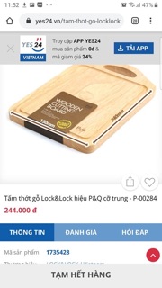THỚT GỖ LOCK & LOCK CỰC XỊN XÒ