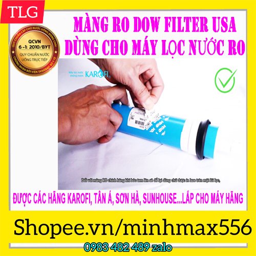 MÀNG RO DOW FILTEC HÃNG | MÀNG RO DOW