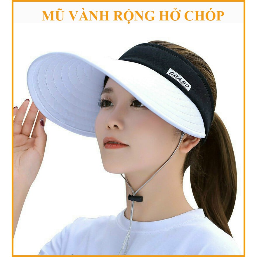 Nón rộng vành xanh mũ che nắng nửa đầu vải dày cực mát hàng đẹp màu sắc thời trang thể thao, du lịch đội chống nắng đẹp