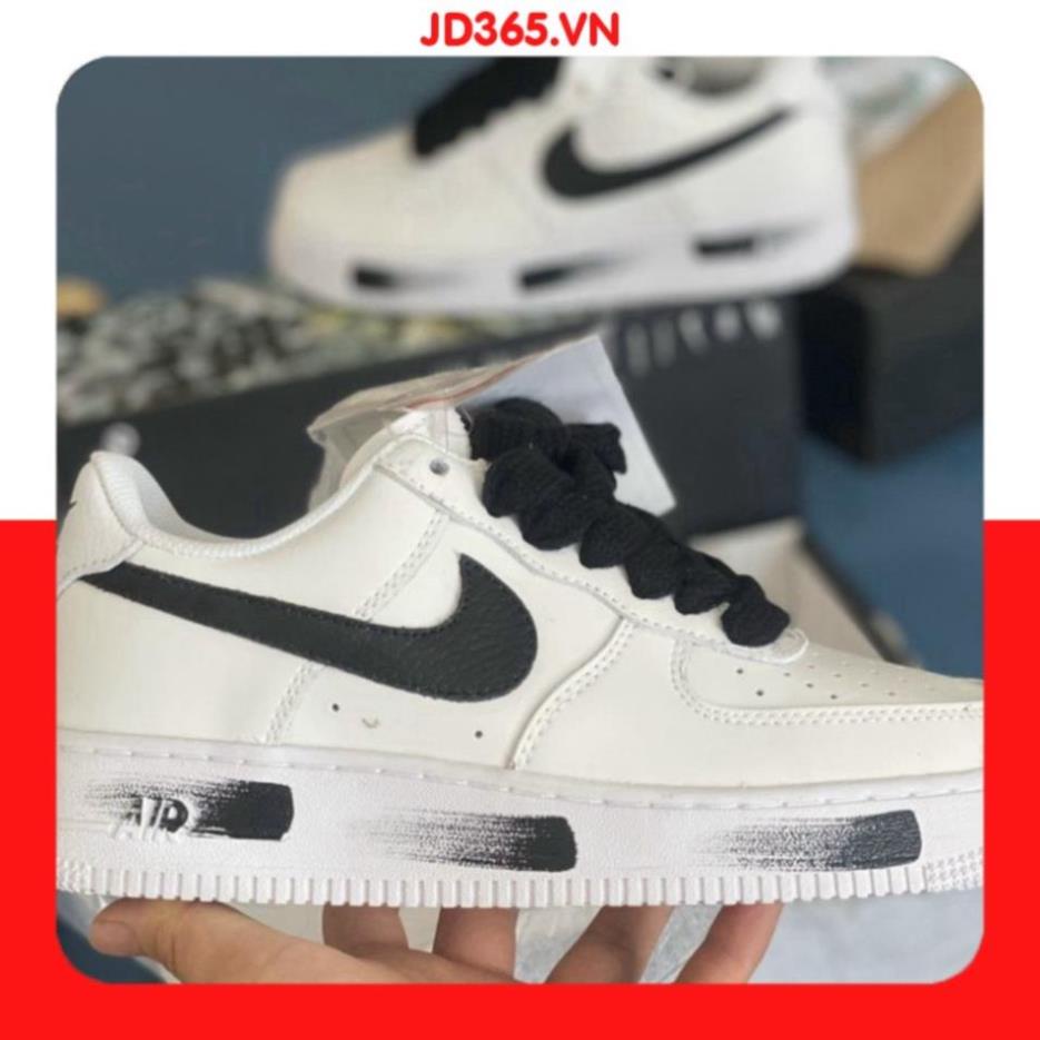 Giày thể thao sneaker Dass AF1 TRẮNG HOA CÚC  ĐEN SƠN ĐẾ AF1T full box full