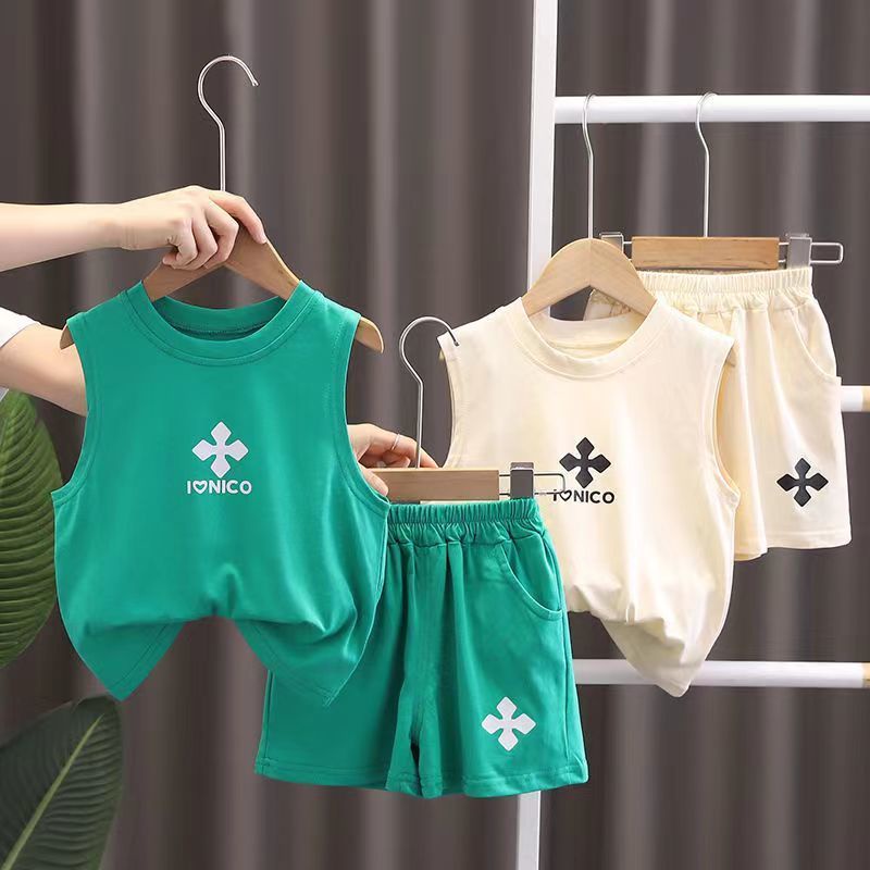 Set Áo Thun Ba Lỗ Và Quần Short Thời Trang Mùa Hè Mới Cho Bé Trai