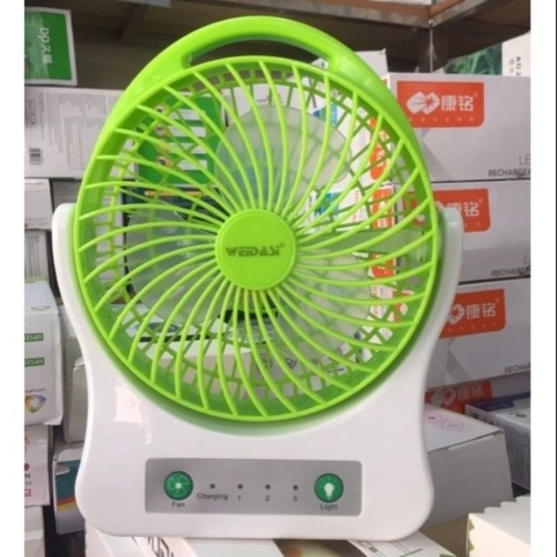 Quạt Sạc Điện Kèm Đèn LED WEIDASI WD-202