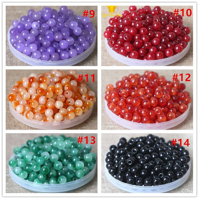 Bộ 100 Hạt Đá Tròn Tự Nhiên 3-6Mm