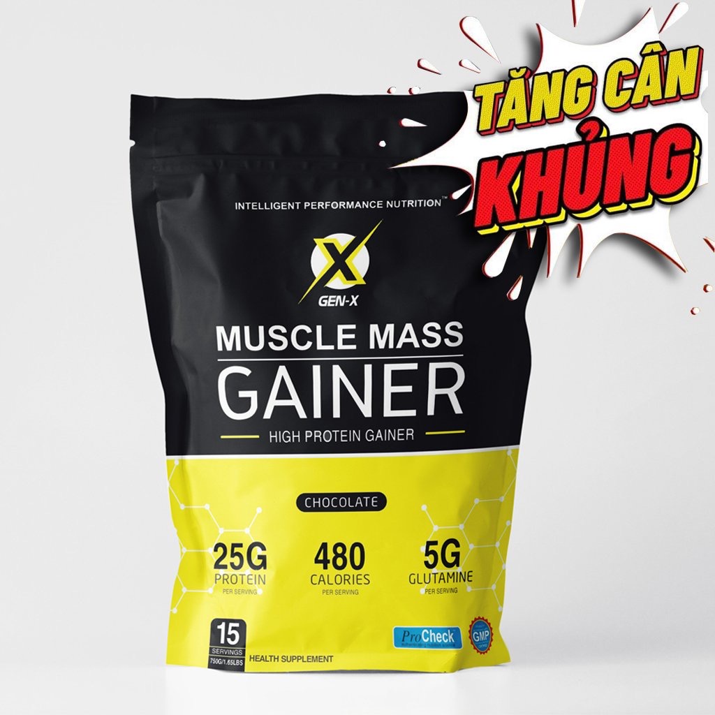Sữa Tăng Cân Tăng Cơ Mass Gainer 750 Gram ( Mua 2 Túi Tặng 1 Bình Lắc)