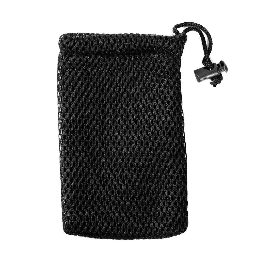 Túi Lưới Dây Rút Màu Đen Đa Năng Đựng Dây Cáp Dữ Liệu usb Điện Thoại