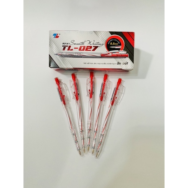 COMBO 5 CÂY BÚT BI THIÊN LONG TL027 MÀU XANH HOẶC MÀU ĐỎ