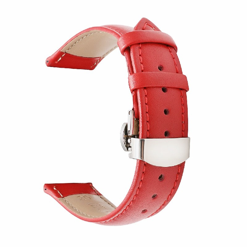 Dây da khóa kim loại cho đồng hồ đeo tay 12mm 14mm 16mm 18mm 20mm 22mm 24mm