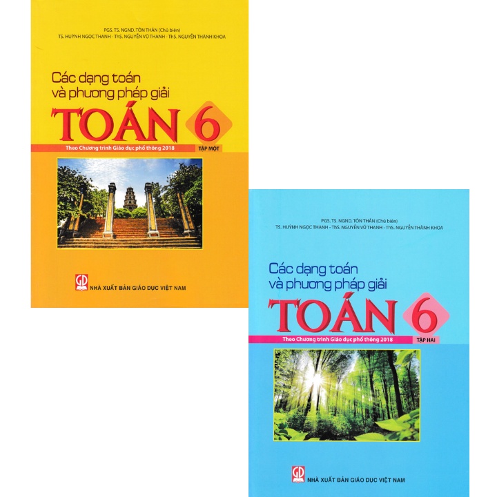 Sách - Combo Các Dạng Toán Và Phương Pháp Giải Toán 6 Tập 1+2 (Theo Chương Trình Giáo Dục Phổ Thông 2018)