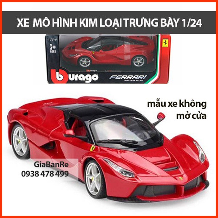 Xe Mô Hình Kim Loại La Ferrari Tỉ Lệ 1:24  - Đỏ - Bburago - 8181d