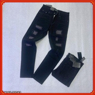 Quần Bò Đen Amiri_FREESHIP_Đính Đá Rách Rẻ Đẹp