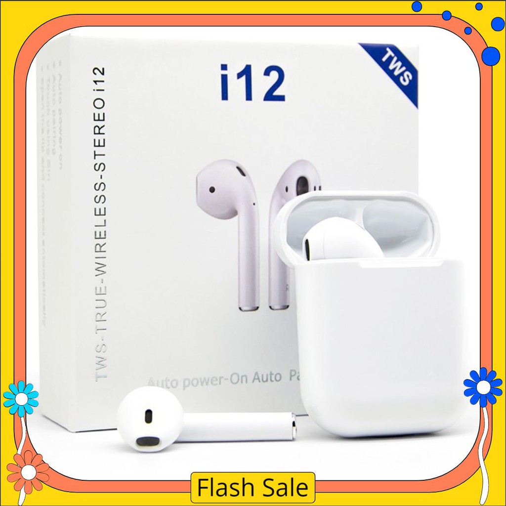 Tai Nghe Bluetooth Không Dây Nhét Tai I12 Kiêm Pin Sạc Dự Phòng lucas.shop1 autumn_shop1