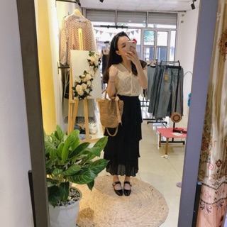Chân váy tầng cạp chun