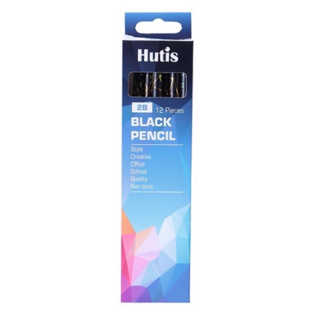 Bút Chì Gỗ Đen 2B Hutis PC-8700 (hộp 12 cây)