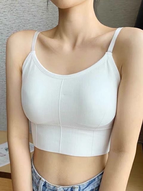 ÁO BRA 2 DÂY KÈM MÚT NGỰC CHẤT THUN CO ZÃN ĐÀN HỒI CỰC XỊN