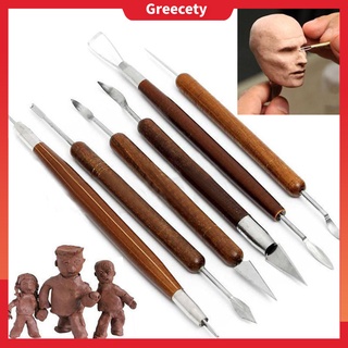 Bộ 6 dụng cụ chạm khắc đất sét / đồ gốm / polymer
