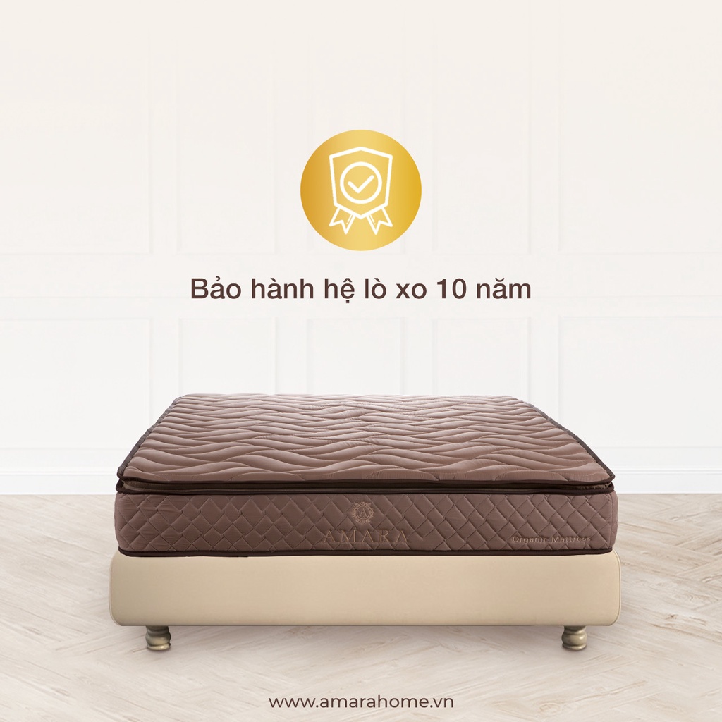 Nệm hai mặt lò xo túi Amara Organic 25cm