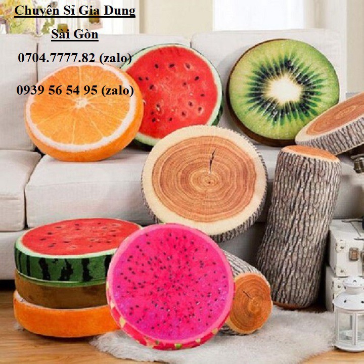 gối 3d trái cây - gối 3d