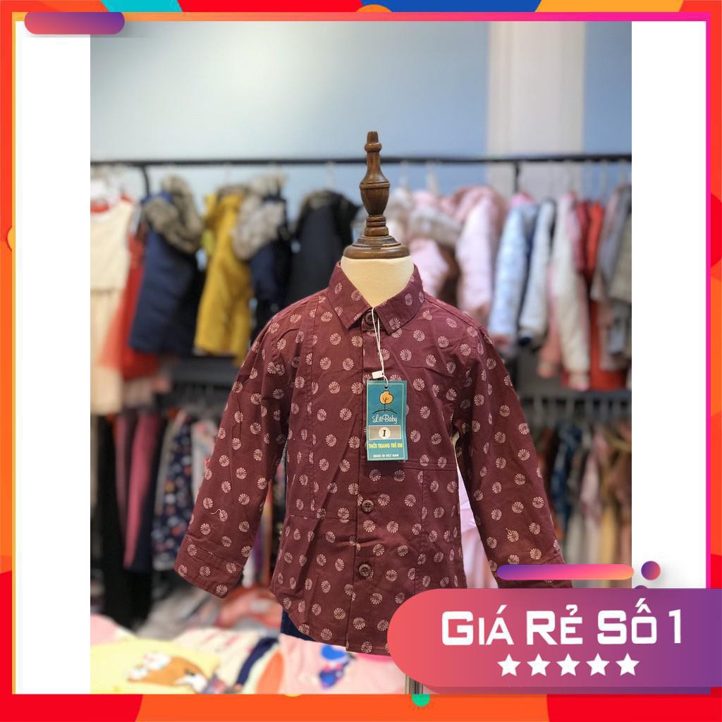 Áo sơ mi dài tay hình size 1-7T ( cho bạn từ 10kg đếnn 23kg). Kết hợp đẹp với quần bò, kaki dài. Thương hiệu litibaby